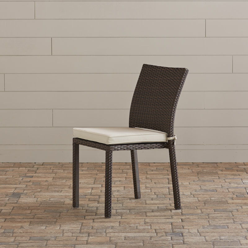 Finola Stacking Patio Dining Chair with Cushion & Reviews Joss & Main